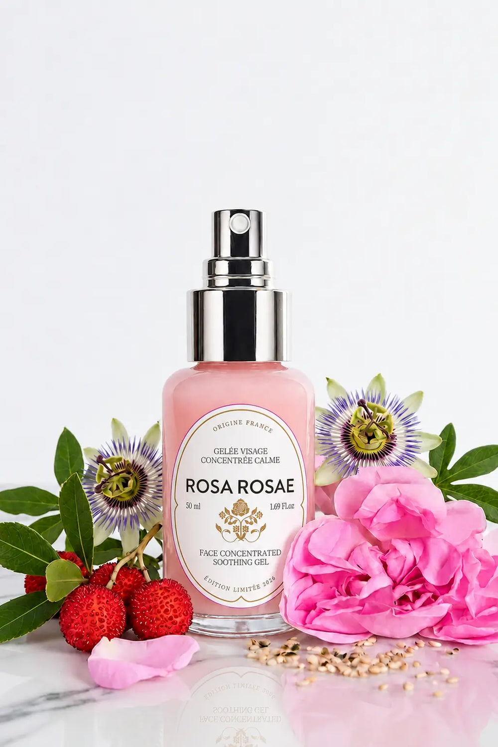 Calming concentrated face gel Rose de France