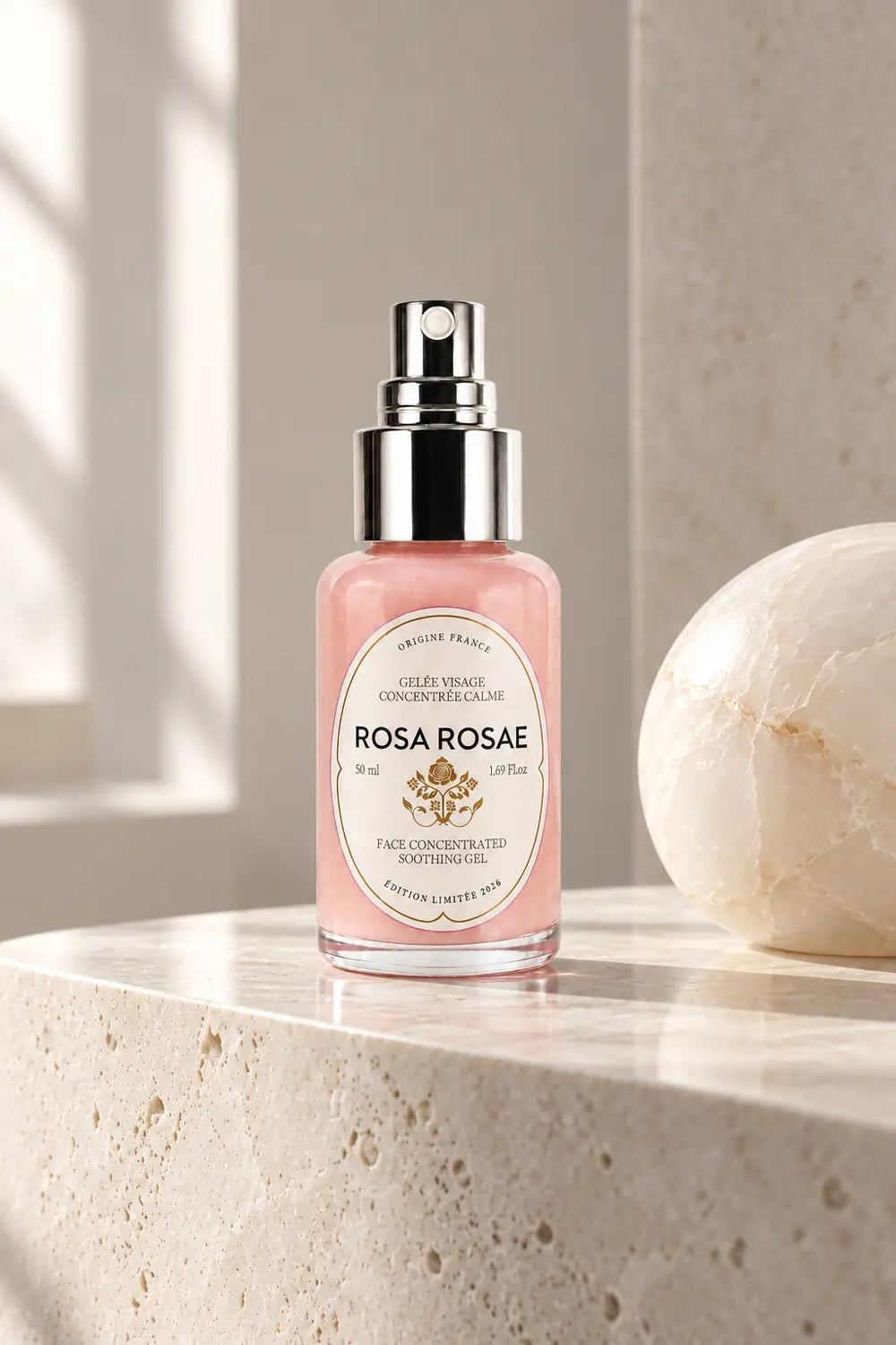 Calming concentrated face gel Rose de France