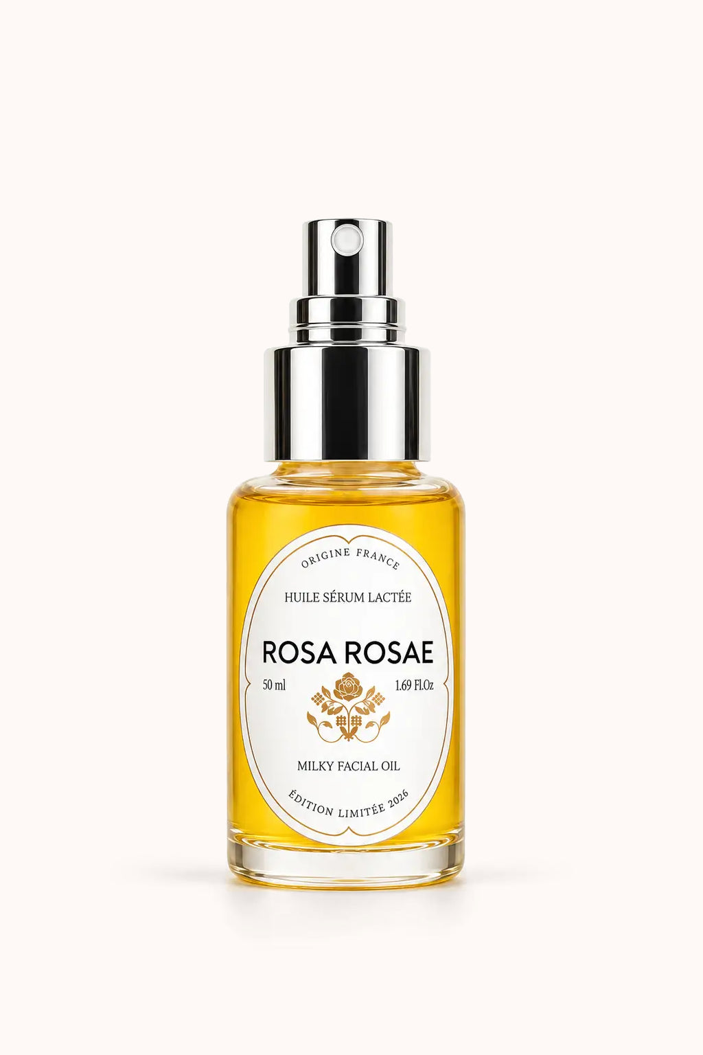 Milky face oil with rose